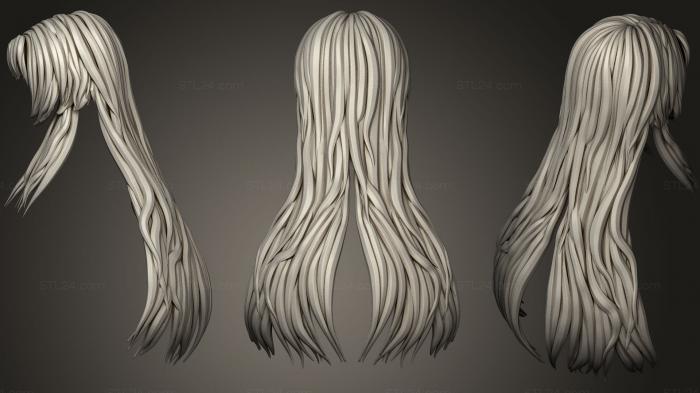 Anatomy of skeletons and skulls (Stylized Hair 05, ANTM_1081) 3D models for cnc